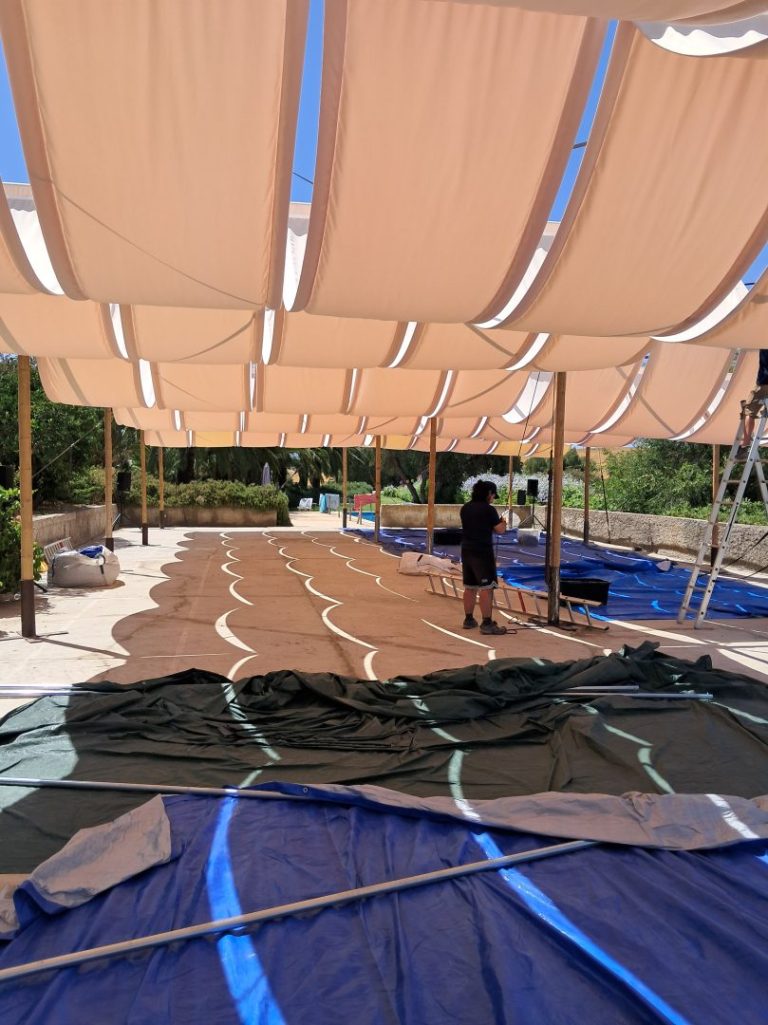 Boda en Finca Las Quinientas, Jerez: carpas, estructuras e iluminación para una boda de verano - Imagen 2