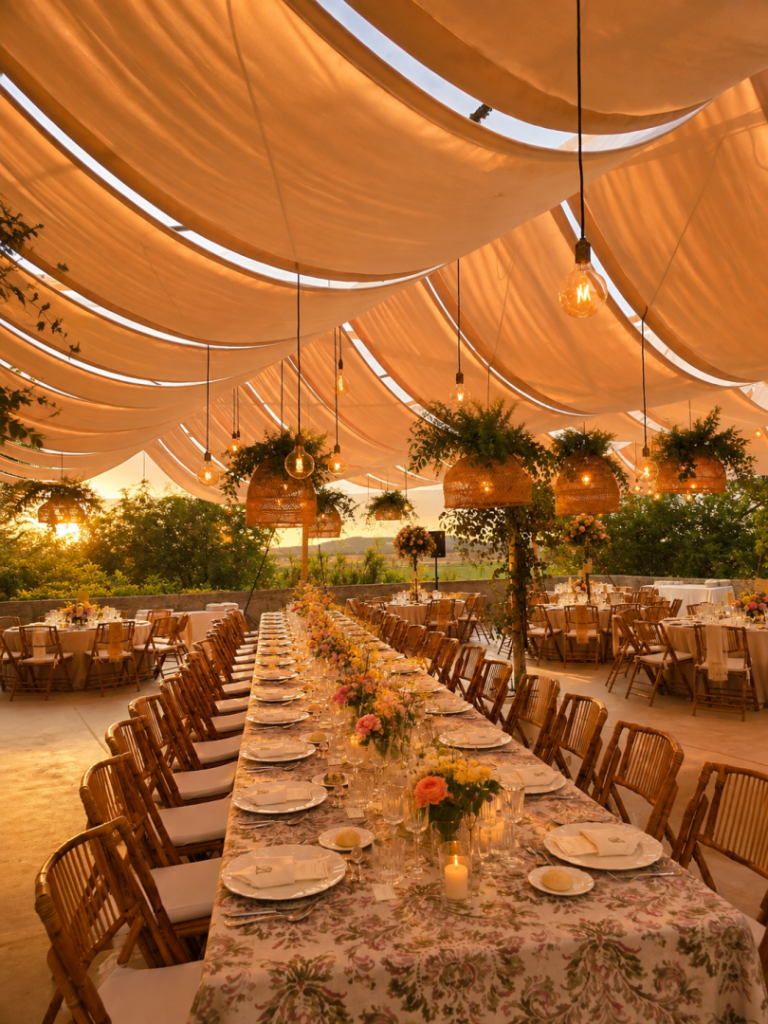 Boda en Finca Las Quinientas, Jerez: carpas, estructuras e iluminación para una boda de verano - Imagen 6